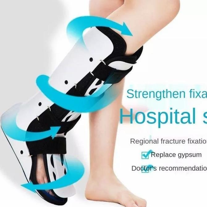 AFO Sepatu Patah Tulang Kaki Anak Dewasa Size 24-45 Tinggi 23-40 cm Dengan Pelat Pelindung Penyangga