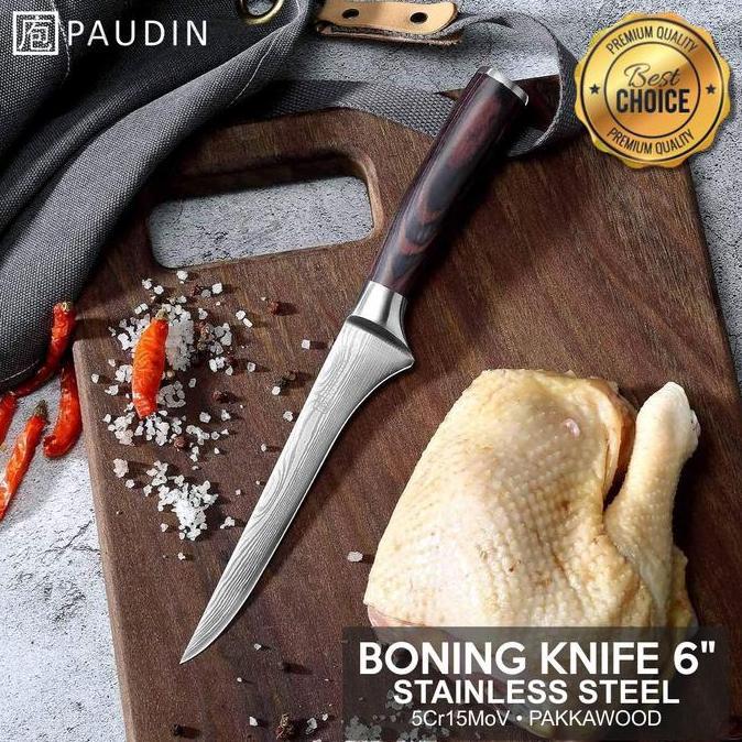 Dapur Paudin N10 Premium Kitchen Boning Knife 6" Stainless Steel
