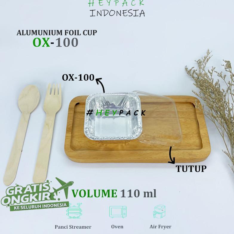 TERBARU Alumunium Foil Tray Cup OX100 Bolu Mini Macaroni Schotel Klapertart Brownies Spaghetti Brule