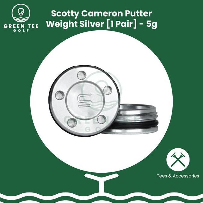 Golf Scotty Cameron Putter Weight SILVER 1 Pair Pemberat Putter Scotty Cameron