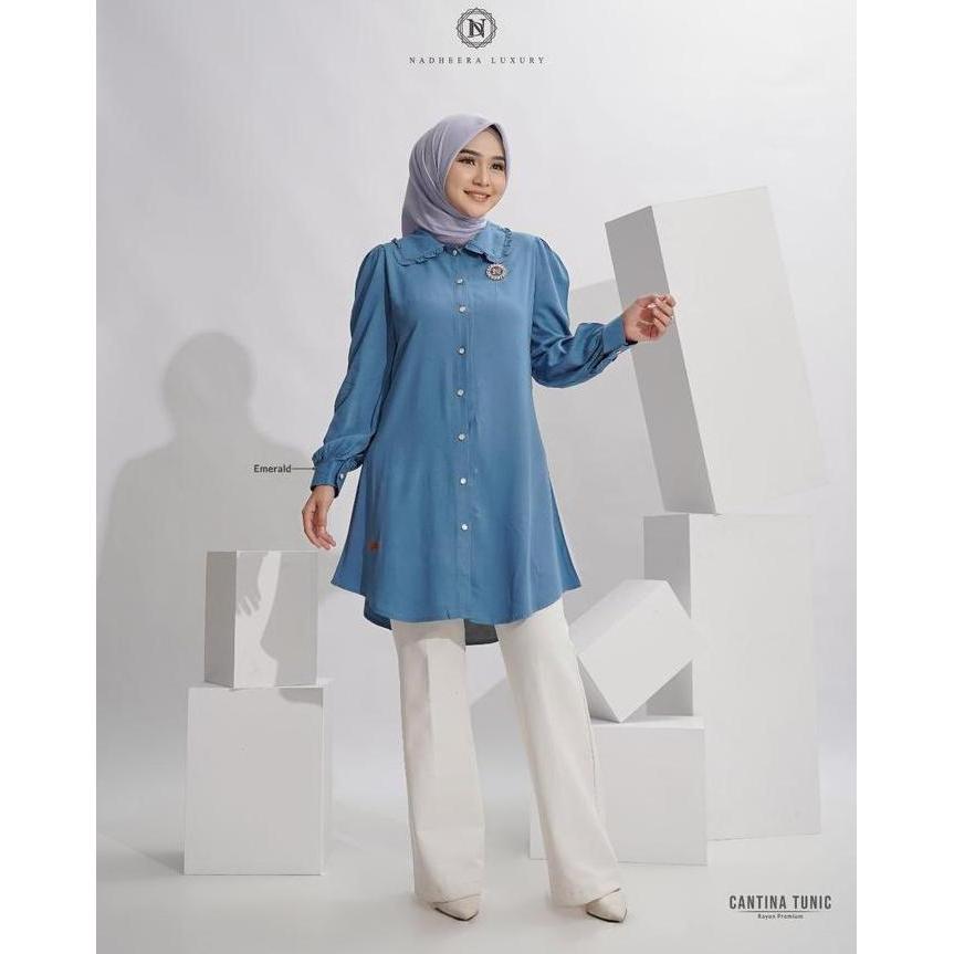Murah [BISA COD] CANTINA TUNIC NADHEERA LUXURY tunik terbaru nadhera rayon catina canti nyaman Non C