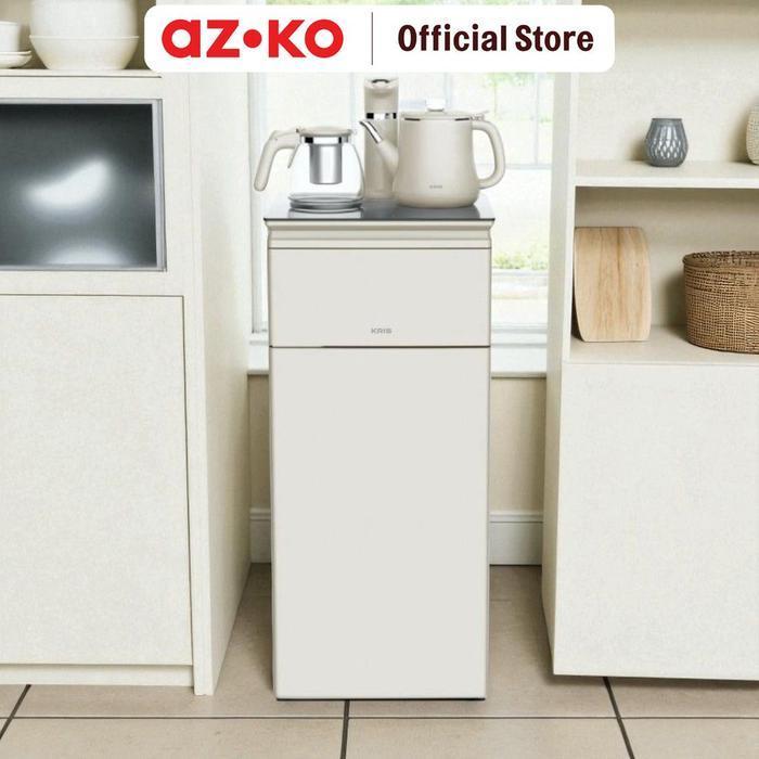 AZKO Kris Dispenser Air Bottom Loading Dengan Kettle & Tea Maker - Putih Water Dispenser Galon Bawah