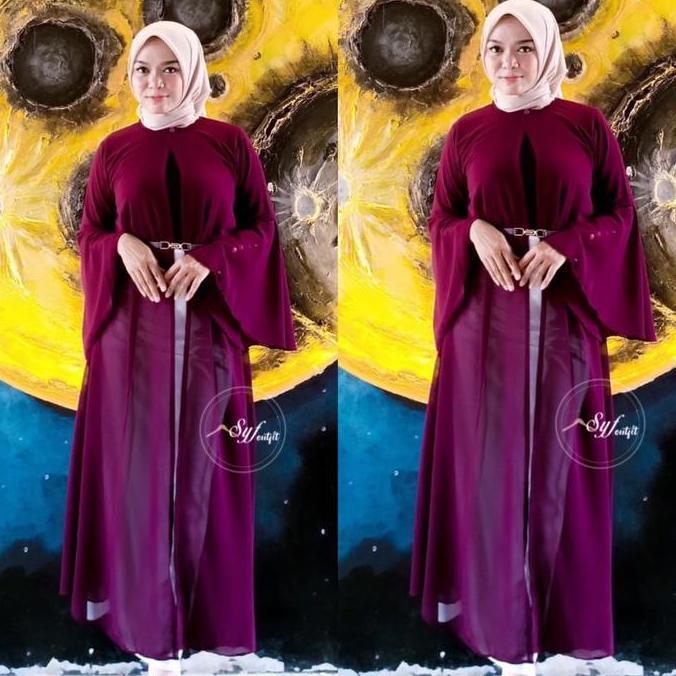 YUK CHECKOUT  LIDYA OUTER CERUTTY BABYDOLL LONG OUTER YUK CHECKOUT 