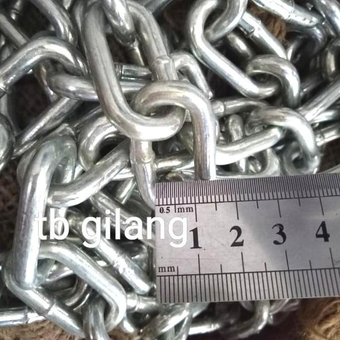 rantai besi kapal 3 sedang 1/4 pagar dekor portal motor gembok DIY