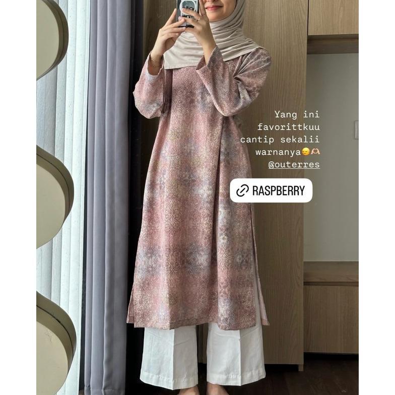 HOT DEALS Outerres - MOIRA TUNIK | Atasan Tunik Lebaran Bordir Motif Polos Wanita