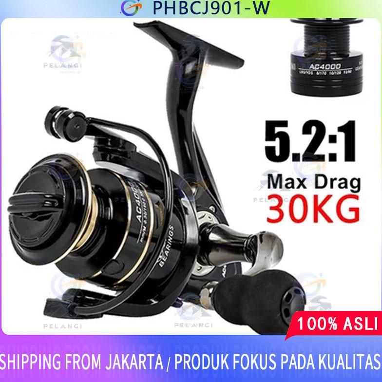 hot deals reel pancing deukio reel spinning saltwater ac2000-7000 fishing reel 12kg max drag 5.2:1 s