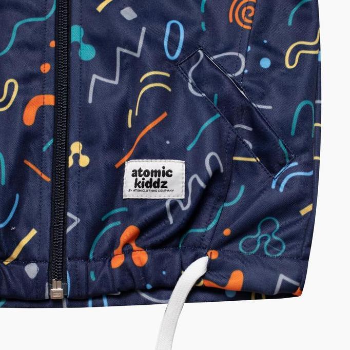 Atomic Kiddz Jaket Sublim Anak 1-12 Tahun - Linoz Navy Puring