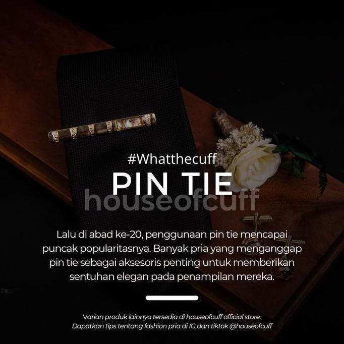houseofcuff jepit dasi pin tie penjepit dasi polos warna gold emas (TERBAIK) (TERBARU) (TERMURAH)