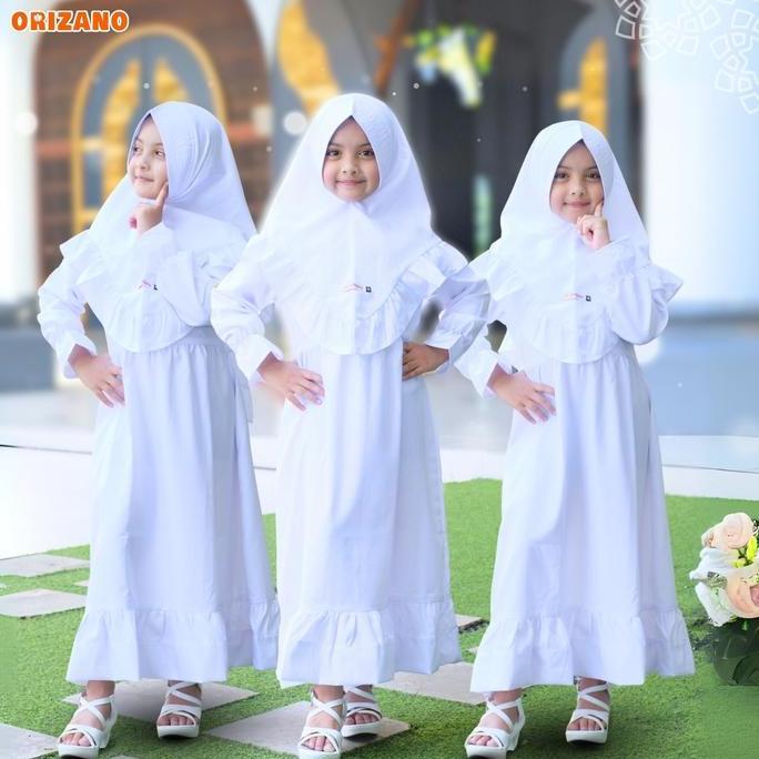 Orizano Gamis Anak Setelan Muslim Manasik Haji - GAMIS EMRAN baju lembut syari Panjang Toyobo Kerudu