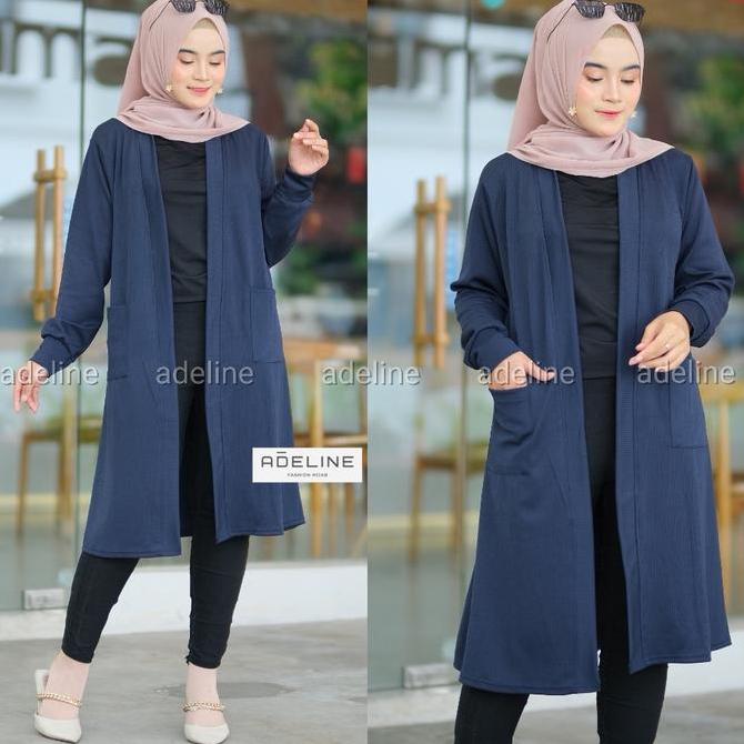 Murah Azzahra Grosir - Celsia Mango Knit Cardigan Wanita Panjang Knit Rajut / 513-7091 Knitwear Kard