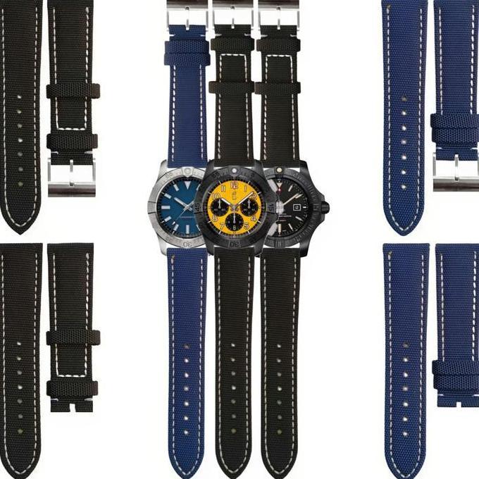 Tali Jam Tangan 22 MM Strap Kanvas Replacement Strap Breitling 7010.22 (TERBAIK) (TERBARU) (TERMURAH