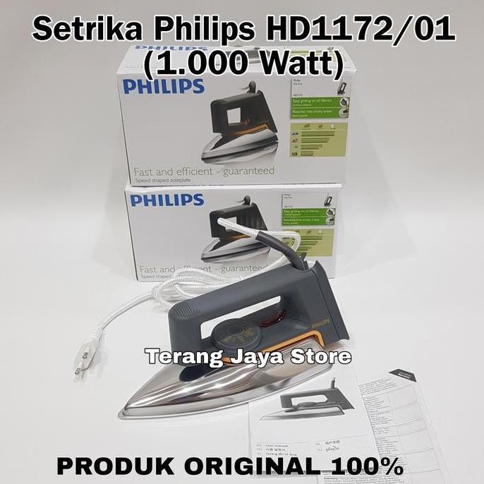 PHILIPS Dry Iron HD1172 Setrika Philips HD1172 Strika Philips HD1172