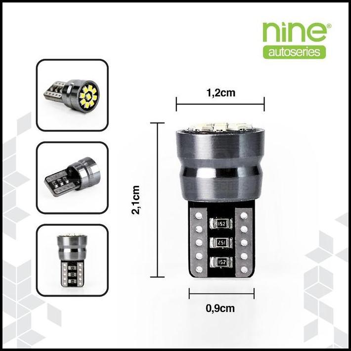 HOT DEAL LUXIMOS LUMINOS LAMPU SEIN SENJA PLAT MOTOR CABIN MOBIL T10 9 MATA TITIK PNP LED SB5  BEAT 