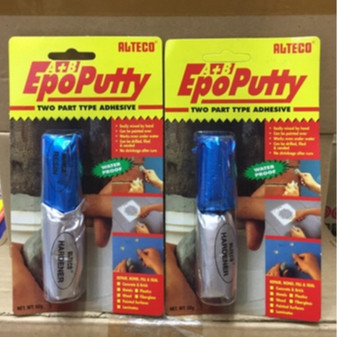 Epo Putty 50Gr Alteco Lem Resin Tambal Botol Kayu Dempul Besi Plastik Beton Fiberglass Logam Pvc Por