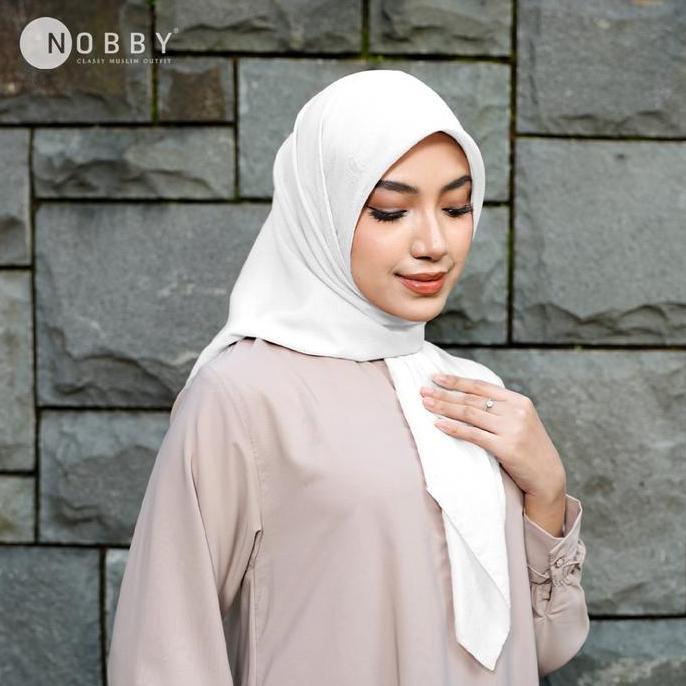 Nobby Hijab Vadha Scarf Bahan Voal Lurex Premium Kerudung Muslim Square Segi Empat