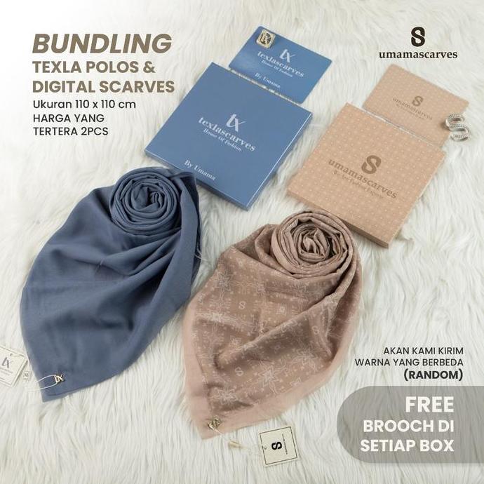 Umama Scarves - Paket Bundling Umama Motif Box + Umama Polos Box (Random)