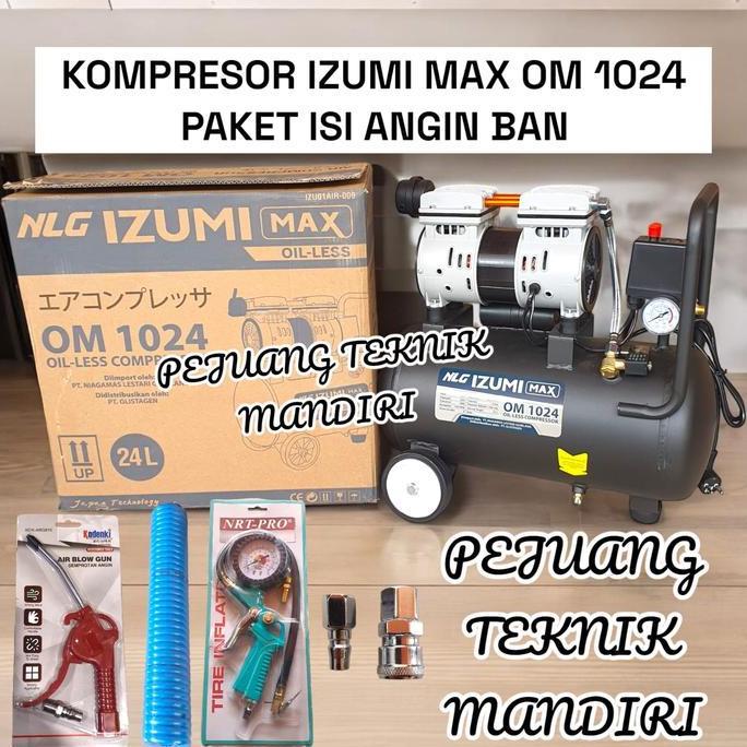 Grosir Mesin Kompresor Angin Oilless Izumi Max Om 1024 1Hp / Izumi Om1024 24L