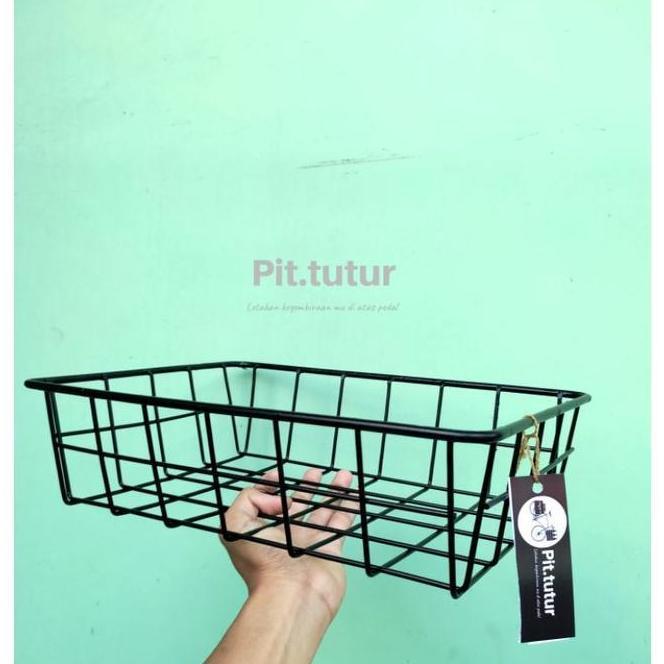 KERANJANG SEPEDA CHROME SILVER HITAM COMMUTER BIKE FEDERAL TOURING JS