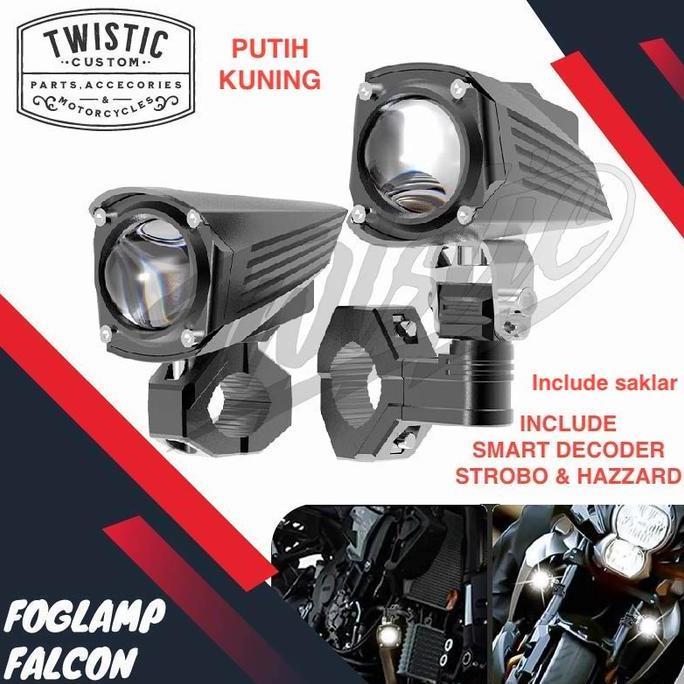 Lampu Tembak Laser Foglamp Strobo Hazzard Led Falcon Motor 2 Warna Terbatas