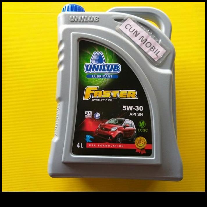 DISKON PAKET OLI MESIN UNILUB FASTER 5W-30 MAZDA 2 ADA 3 ITEM 