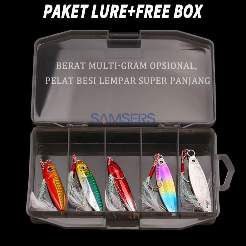 TERBARU 2026 Set Kombinasi 5pcs Metal Jig Umpan Pancing 7g/10g/15g/20g/30g Paket Lure Casting Hampal