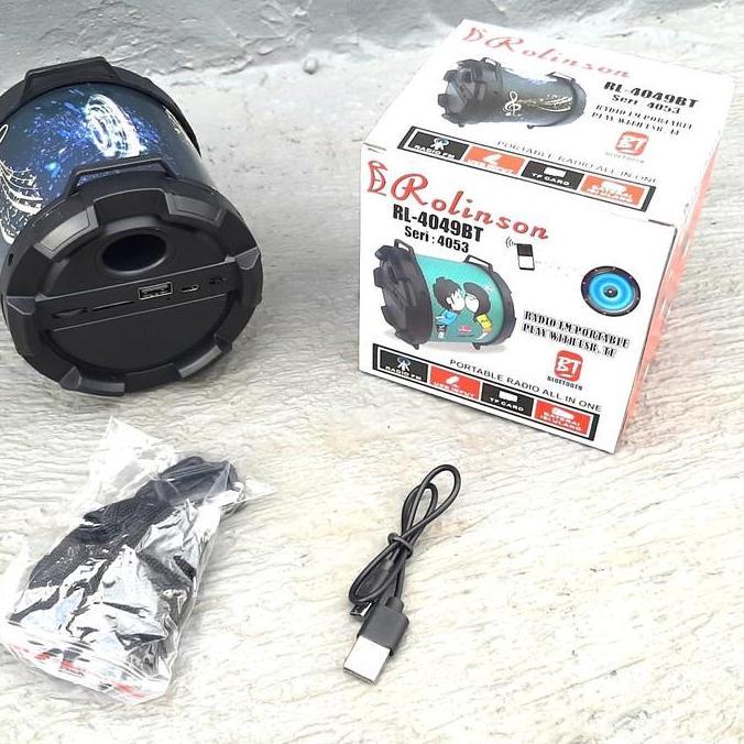 (ACS) Radio FM portabel Blutut Spiker mini usb memori card baterai cas