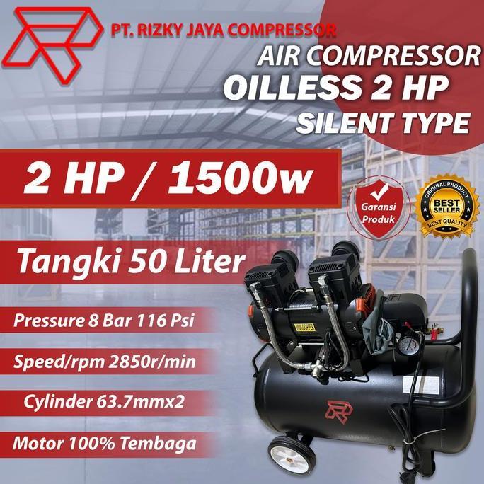 Grosir Kompresor Angin Oilless 2 Hp 50 Liter Kompresor Angin Silent 2Hp