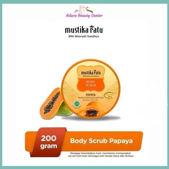 Mustika Ratu Pepaya Body Scrub Butter 200 Gr Perawatan Lulur Tubuh Melembutkan