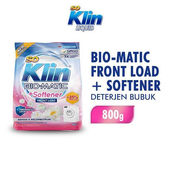 Ferolaiuh - Soklin BioMatic Deterjen Bubuk Softener Bukaan Depan 8g