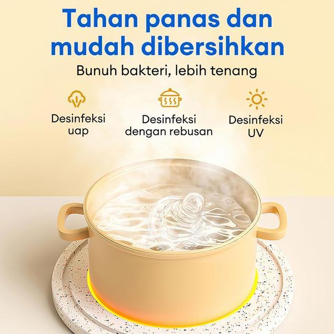 Vajargemilang6 - 2PCS karet dot botol susu Dot Bayi botol susuDot Bayi Peristaltic Neck Wide-neck Ba