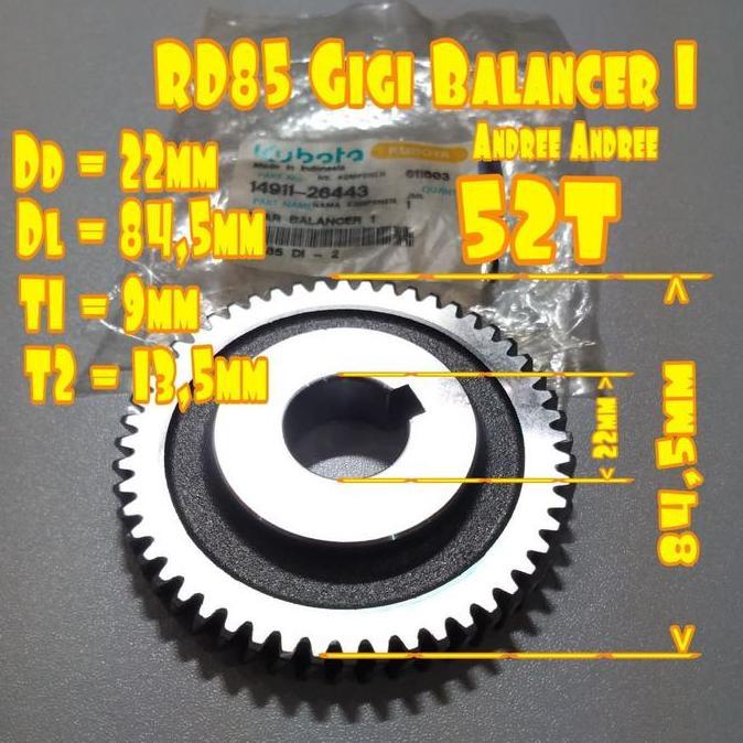 RD75 RD85 Gear Balancer 1 Gigi Bandulan Kubota RD-85 RD 75 85 Original