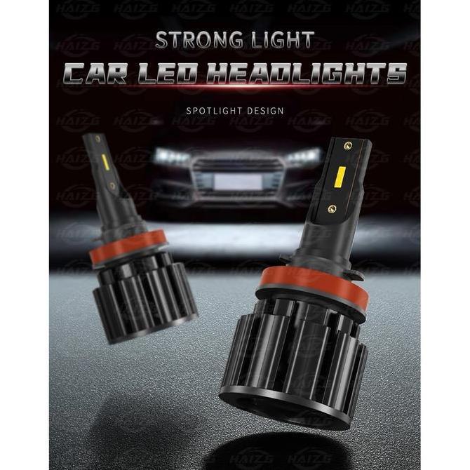 Thebest- S8 H4 Lampu led mobil H4 putih Terang 50 watt 10000 lumens LED