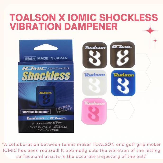 NEW Toalson x Iomic Shockless Vibration Dampener Tennis - Anti Getar Raket Tenis