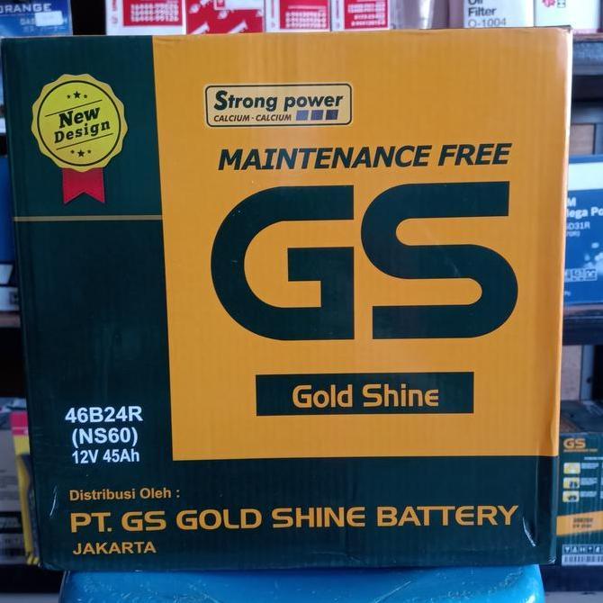 Aki mobil/ Genset/ GS Gold Shine MF NS60/ GS MF NS 60/ GS kering NS 60