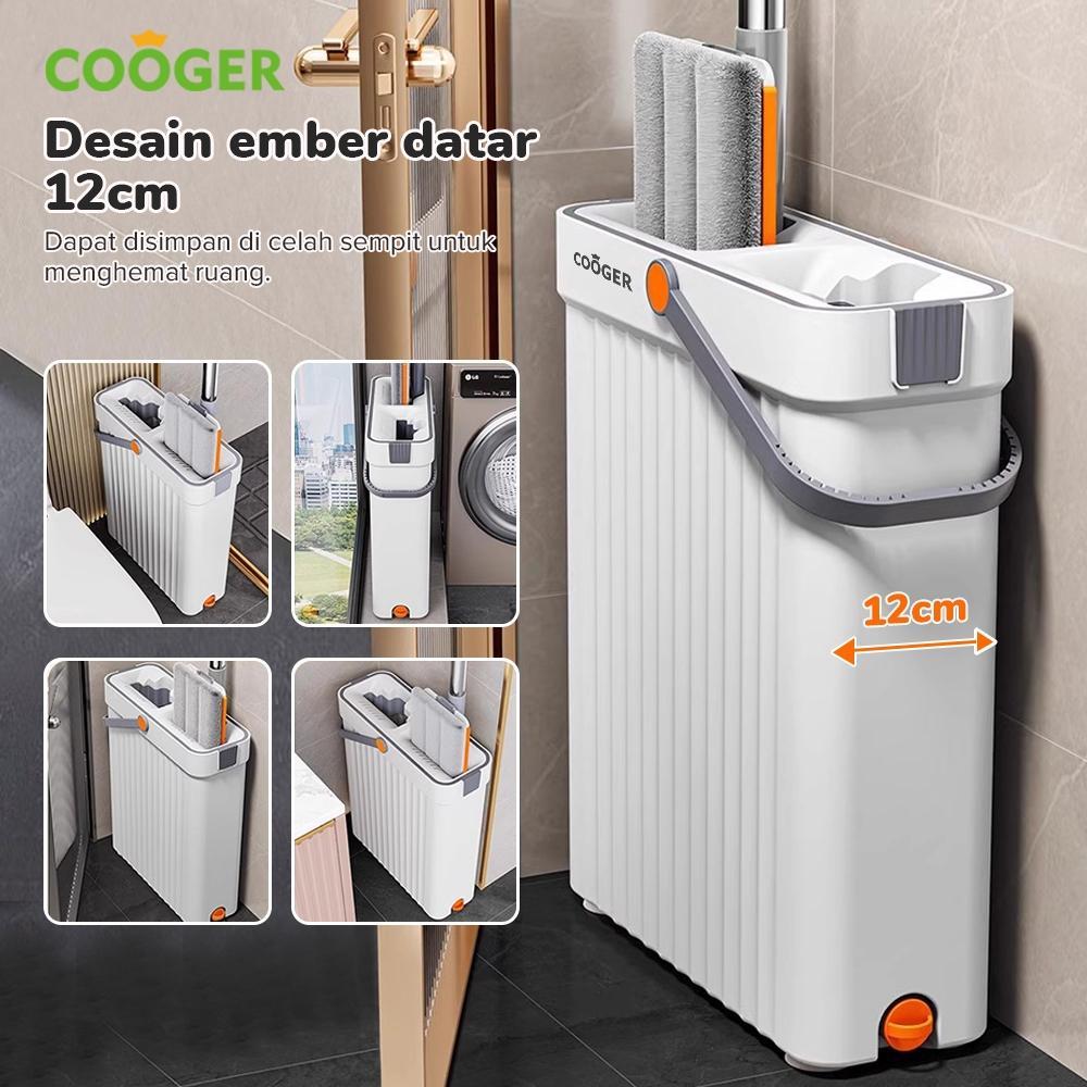 Cooger Homeliving 2In1 Alat Pel+Wiper Dual Ember Pencuci Dan Pengering Peras Otomatis Pelan Lantai P