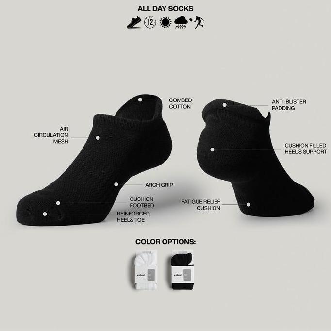 VOTED Socks Kaos Kaki Essential Low