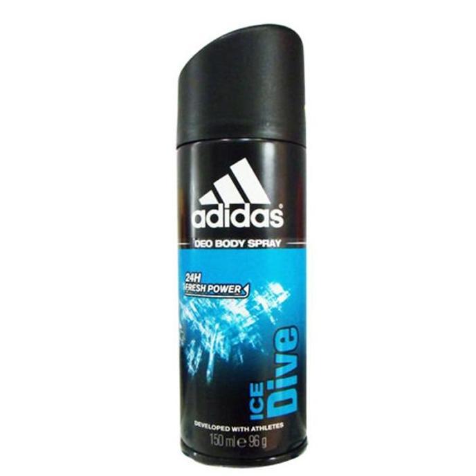 Adidas Deodorant Body Spray Ice Dive 150ml - Sensasi Dingin 24 Jam untuk Aktivitas Seharian Pria (TE