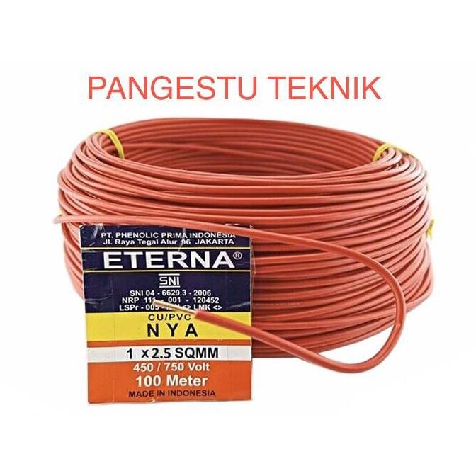 Kabel NYA 2,5 mm Merah ETERNA / 100 Meter