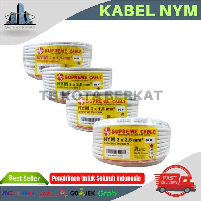 KABEL TUNGGAL/ KABEL LISTRIK NYM 3 x 1,5 PER ROLL ( 100M )