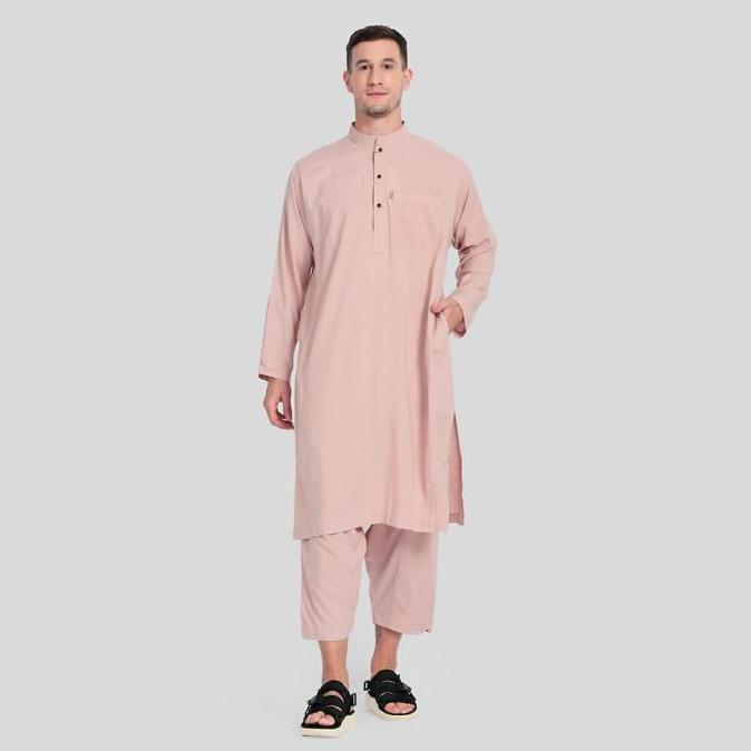 LIFESTYLE COD Gamis Pria Kurta Pakistan ZUBAD Bahan Katun Rayon - 1 set Muslim Panjang LIFESTYLE
