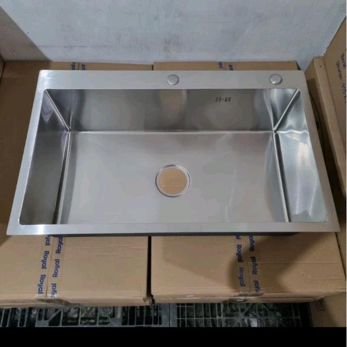 Kitchen Sink Stainles 8045 / Bak Cuci Piring 8045 / Wastafel Cuci Piring Kran Set Wastafel  Cuci 1 L