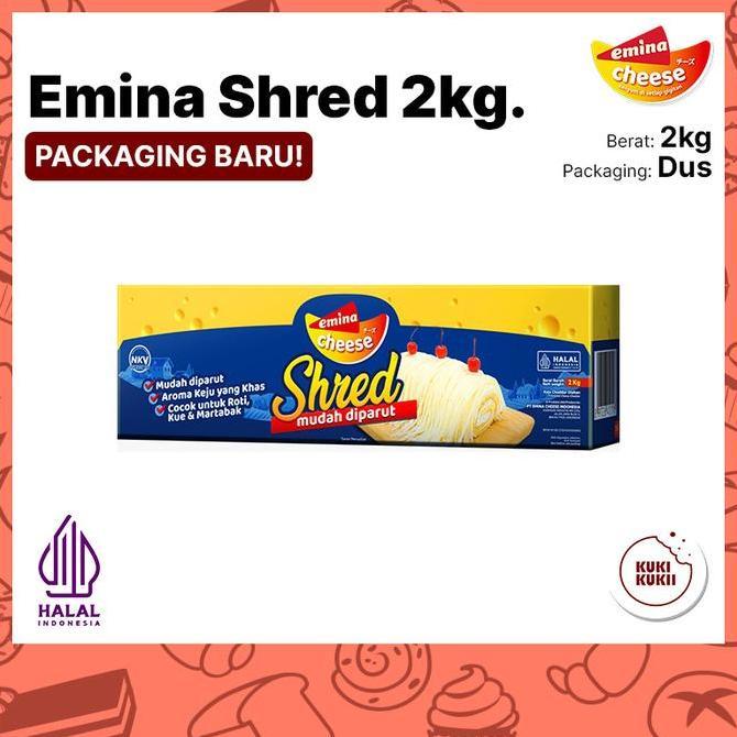 Ferolaiuh - Keju Emina Shred 2kg | Keju Cheddar Emina Shred Cheese 2 kg