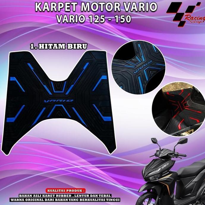 Promo Karpet Vario 125 150 Abs Cbs Iss Old New Alas Kaki Bordes Pijakan  Tatakan Motor Anti Licin Ac