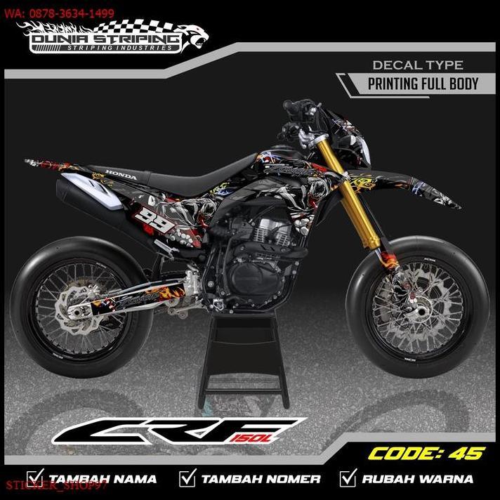 GRATIS ONGKIR (PREMIUM) DECAL CRF 150L LIVERY VENOM FULL BODY 