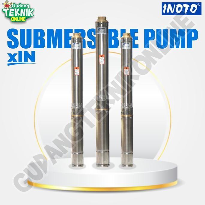 DHEALOKA Pompa Air Celub Satelit INOTO 3IN217 0.75HP 3IN224 1HP 3IN233 1.5HP OUTLET 1,25" Casing 3" 