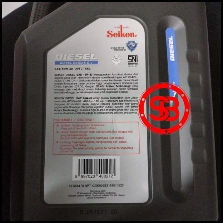 TERLARIS OLI MESIN SEIKEN DIESEL 15W-40 KEMASAN 4 LITER 