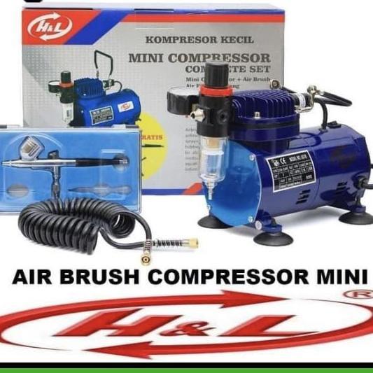 Grosir Paket Ngecat Kompresor Mini Air Brush Compressor Angin Set Painting