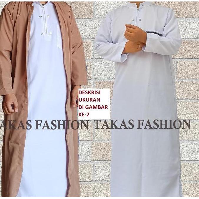LIMITED EDITION  2PCS jubah LUARAN + jubah DALAM pria / jubah gamis pria arab TERLARIS LIMITED EDITI