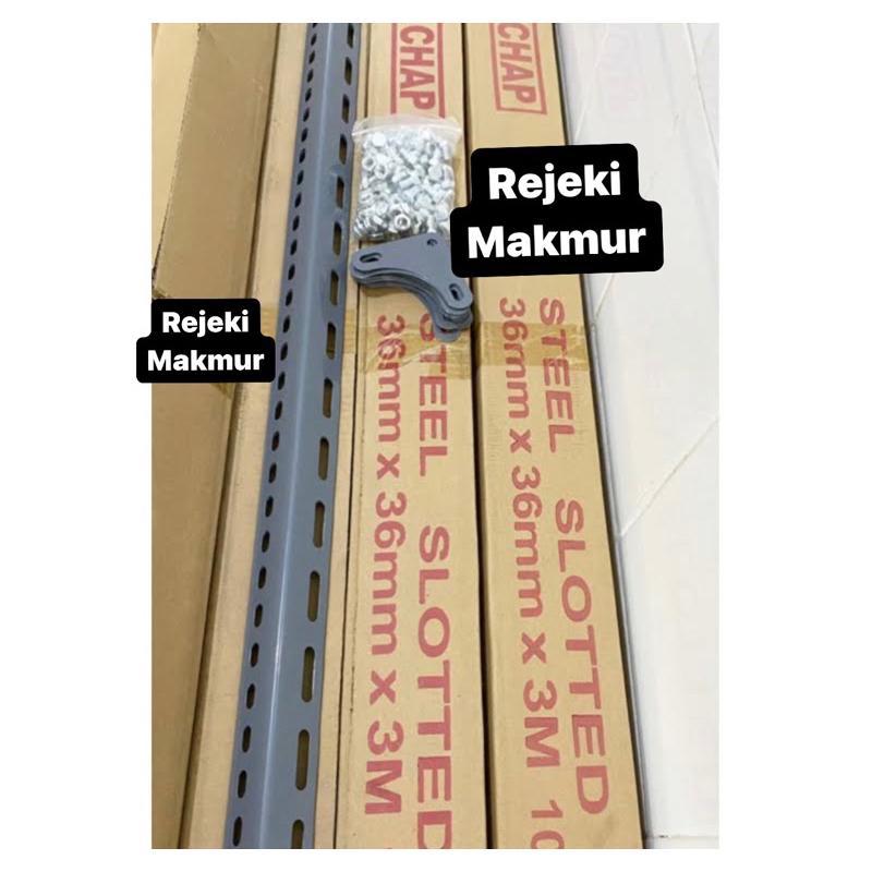 Besi Siku / Rak Siku / Siku Lubang Besi / Besi Siku 1,1Mm Full Panjang 3 Meter Perbatang  Berkualita
