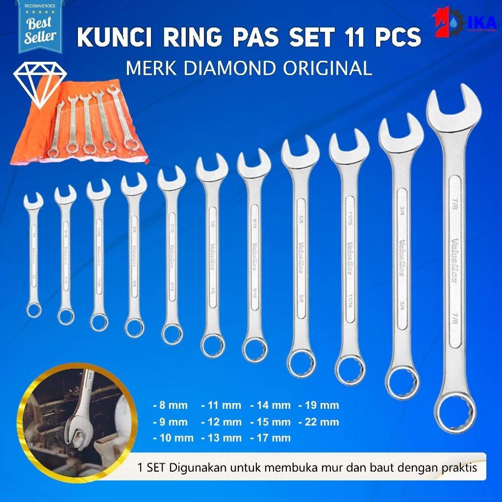 Diamond Kunci Ring Pas Set 11 Pcs 11Pcs Kunci Pas Ring Set Lengkap Kunci Set Ring Pas Konci Ring Pas